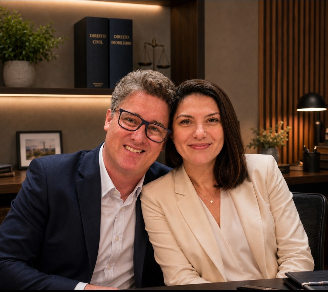 Frederico Misailidis Strikis e Fernanda Helena Queiroz Oliveira Misailidis Strikis no escritório